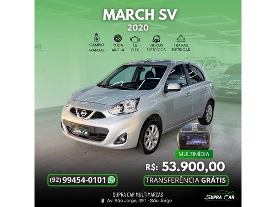NISSAN MARCH 1.6 SV 16V FLEXSTART 4P MANUAL NISSAN MARCH 1.6 SV 16V FLEXSTART 4P MANUAL
